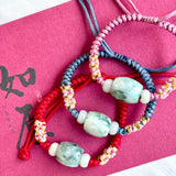 The Prosperity Drum – Burmese Jade String Bracelet